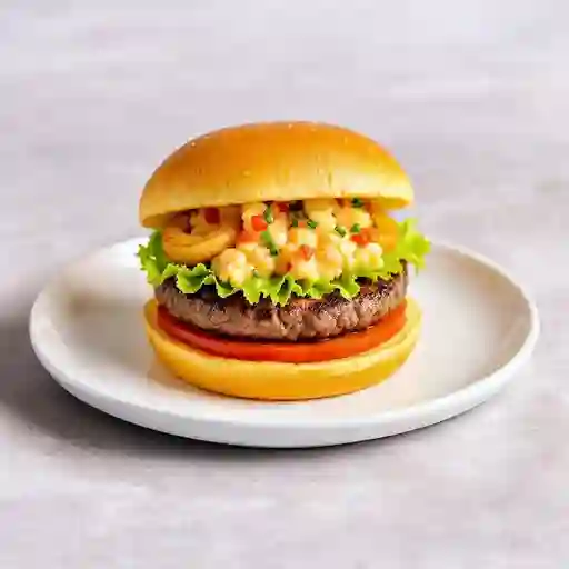 Hamburguesa Acevichada pan frica