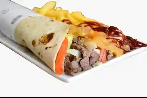 Shawerma Bbq con Papa Frita ,Bebida