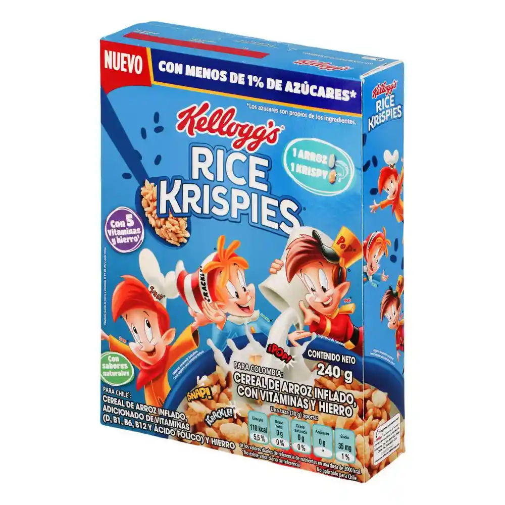 Rice Krispies Cereal de Arroz Inflado con Vitaminas