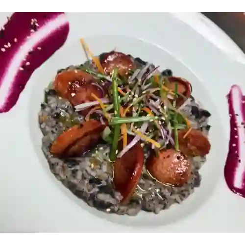 Risoto de Porotos Negros Chorizo Español