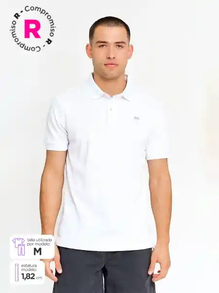 Regatta Polera Manga Corta Piq Blanco M SS25