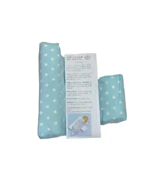Garey Cojín Antivuelco Para Bebés Celeste Estrellas