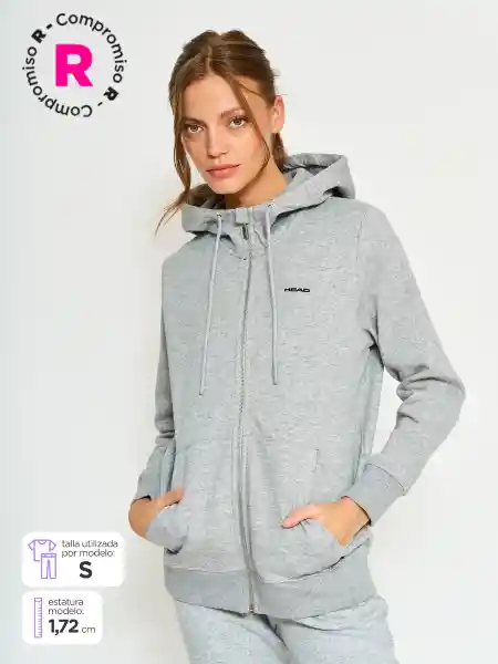 Head Polerón fz Hood Mujer Ttem Gris Malengue L