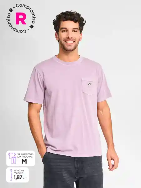 Half Polera Manga Corta Emod Half Morado L SS25