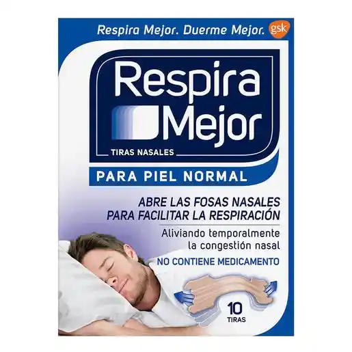 Respira Mejor Tiras Nasales para Piel Normal