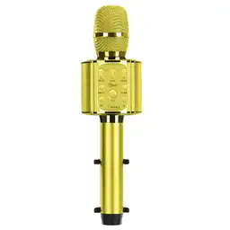 Micrófono Karaoke Lil Voice Led Soporte Gold