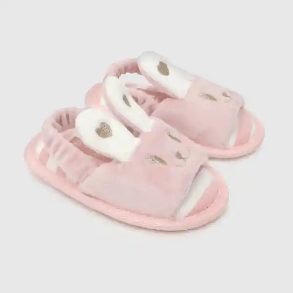 Pantufla Conejo de Niña Light Pink Talla 21 Colloky