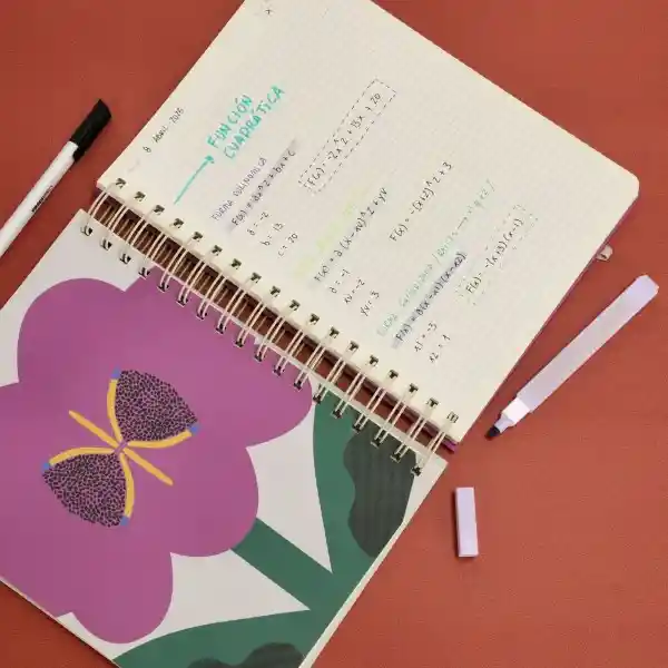 Cuaderno 1/2 Oficio Tapa Morado 18 x 3.5 x 24 cm Casaideas