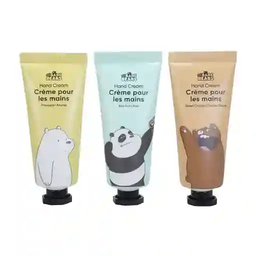 Set de Crema Para Manos Piña Naranja Kiwi We Bare Bears Miniso