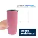 Miniso Vaso de Acero Inoxidable Para Coche Rosa 500 mL