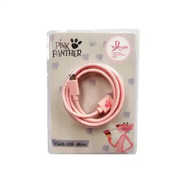 Pink Panther Cable Usb Micro Rosa