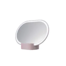 Miniso Espejo Ovalado Con Luz Led Recargable Rosa