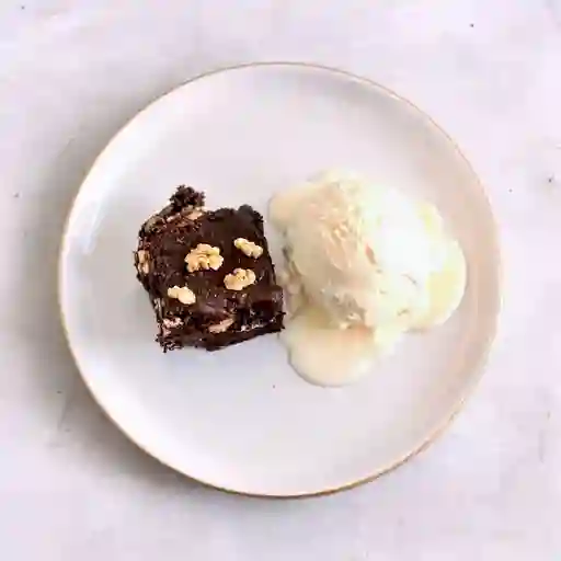 Brownie Con Helado