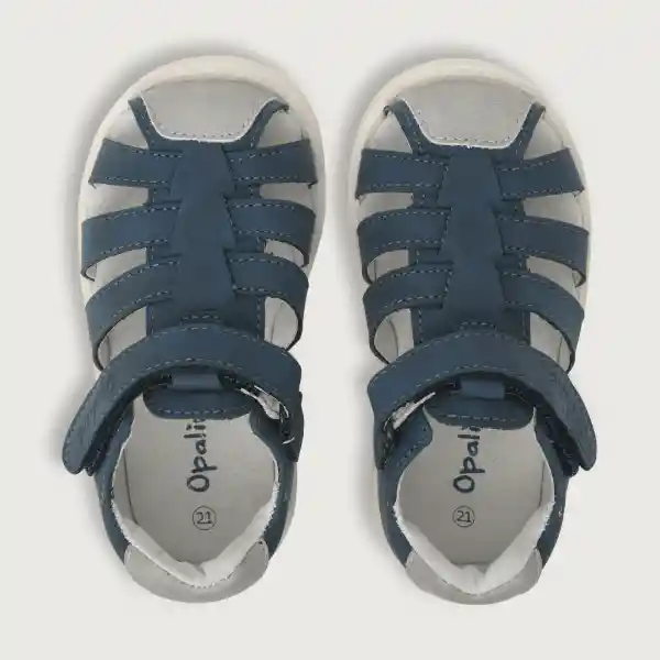 Sandalias Urbana Franciscana Velcro Niño Azul Talla 19 Opaline