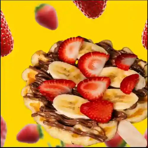 Waffle Pop Nutella Frutilla Plátano