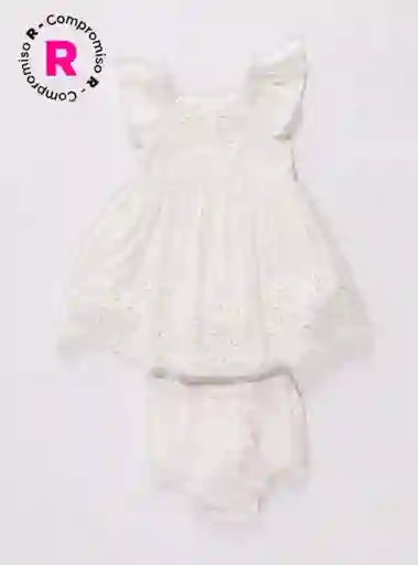 Baby Harvest Vestido Coral Top Blanco 6/9 CR V25