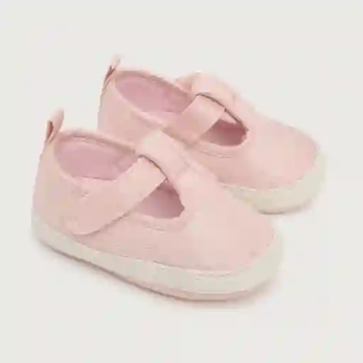 Zapatos Reina Canvas de Bebé Niña Rosado Talla 16 Opaline