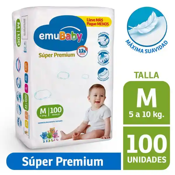 Pañal Emu Baby Super Premm 100