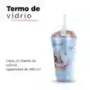 Vaso Polar con Tapa y Bombilla Azul Miniso