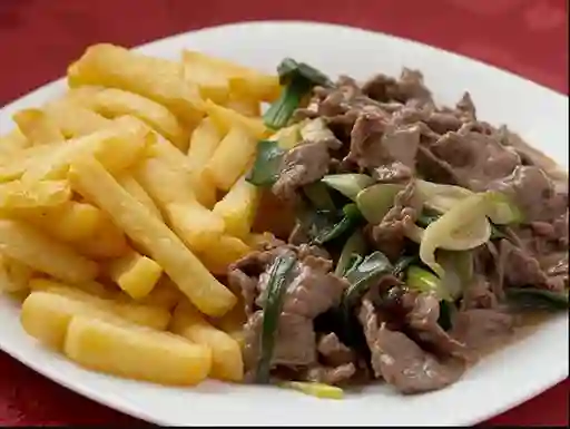 Colación-papa Frita Carne Mongoliana