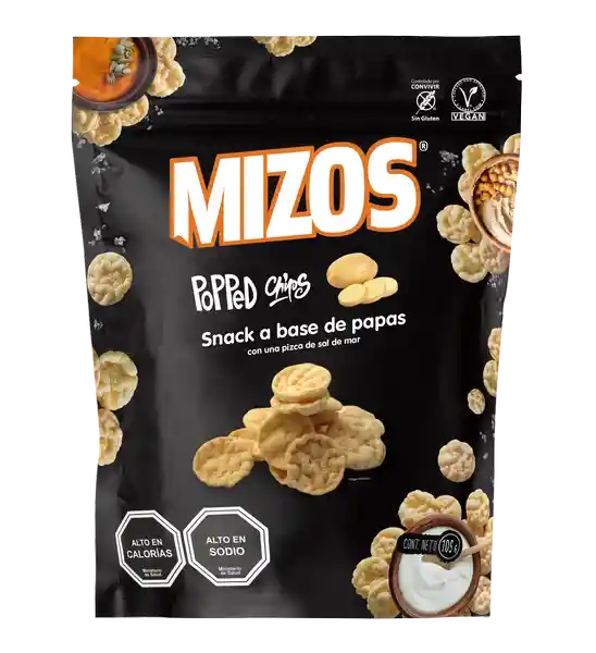 Mizos Popped Papa Fritas con Sal de Mar