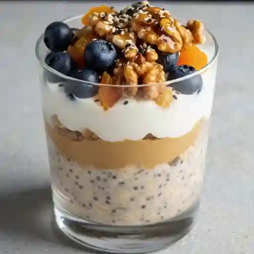 Overnight oats banana nuts