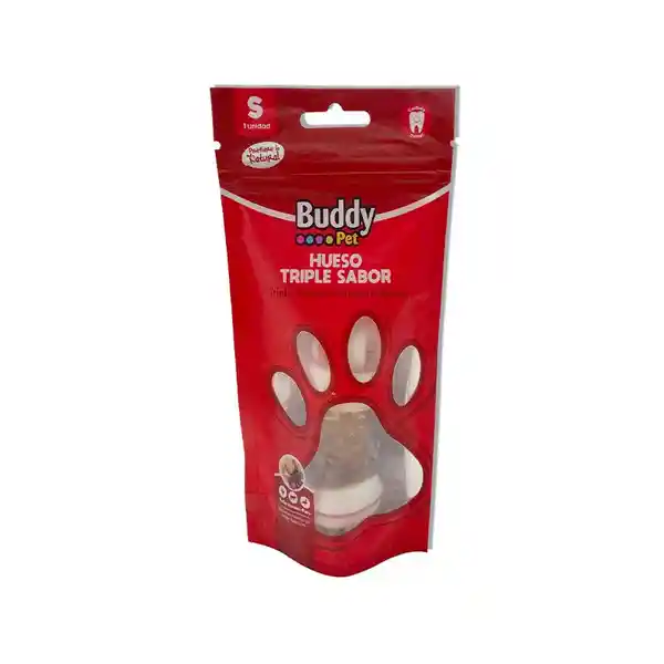 Buddy Pet Hueso Triple Sabor para Perro S