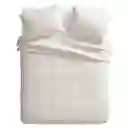 Quilt Terciopelo Texturizado Beige