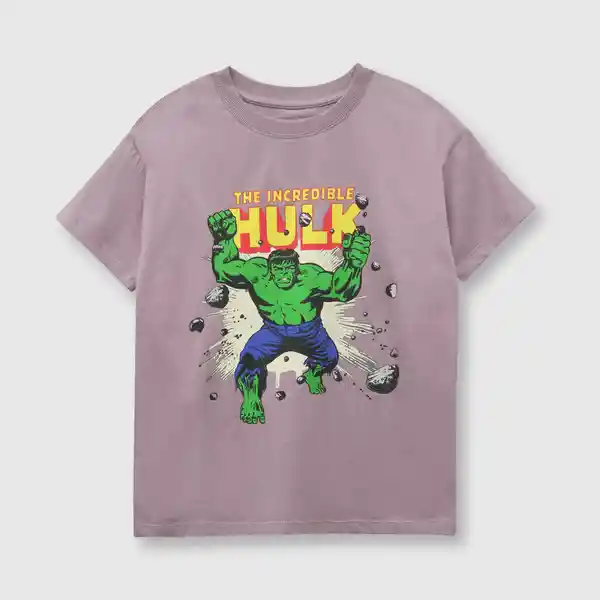 Polera Marvel Comics de Niño Uva / Grape Talla 6A Colloky