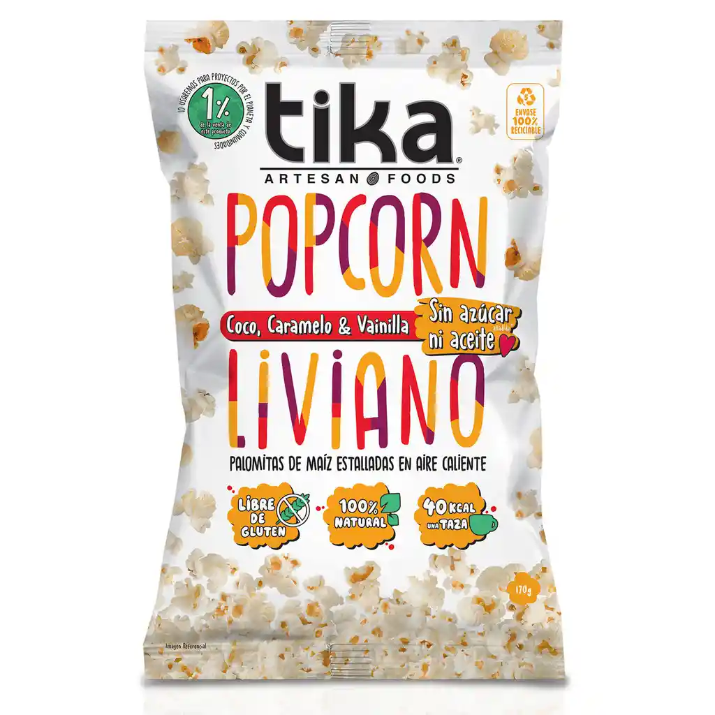 Tika Palomitas de Maíz Popcorn Caramelo Vainilla