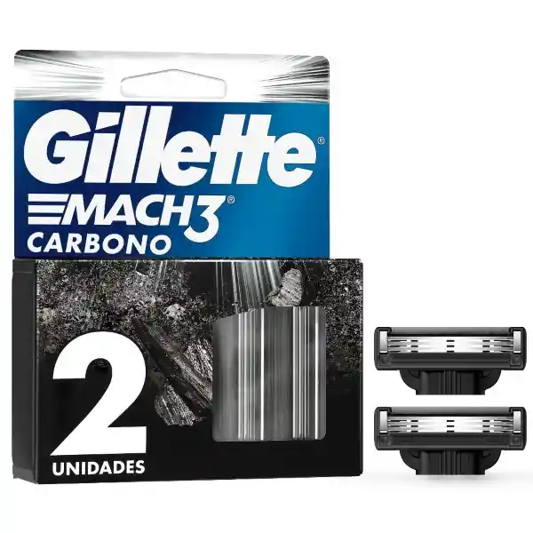 Gillette Mach3 Repuestos Máquina de Afeitar Carbono