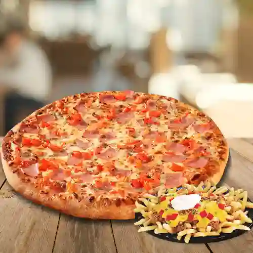 Pizza Mediana + Papas Supremas Doble