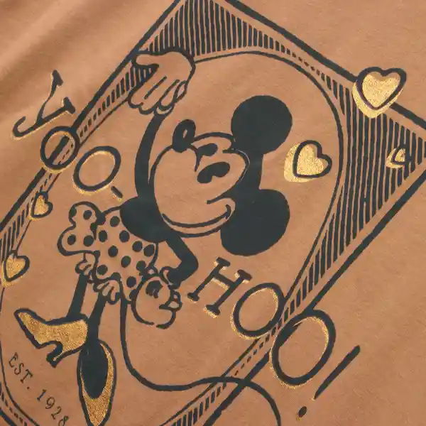 Polera Disney 100 de Niña Beige Talla 8A Colloky