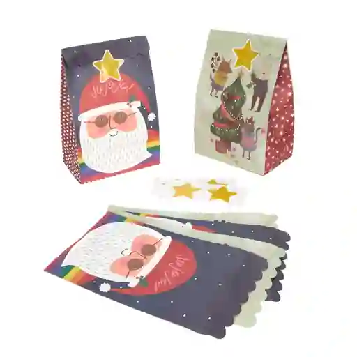 Set Bolsa de Papel Encerado Navidad 14.3 x 9 x 21.5 cm Casaideas