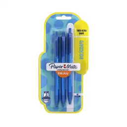 Paper Mate Boligrafo Pasta Restractil Color Azul Blister 3 Unt