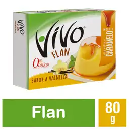 Vivo Flan Sabor Vainilla Con Caramelo