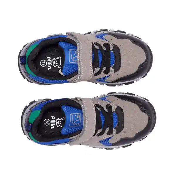 Zapatilla Outdoor Niño Gris Pillin 33