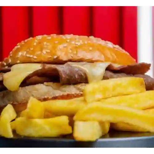 Barros Luco Mediano con Papas Fritas