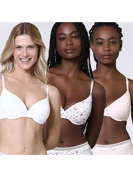 Intime Pack de Sostén Copa b Nav26 Rosado 34B 8203008