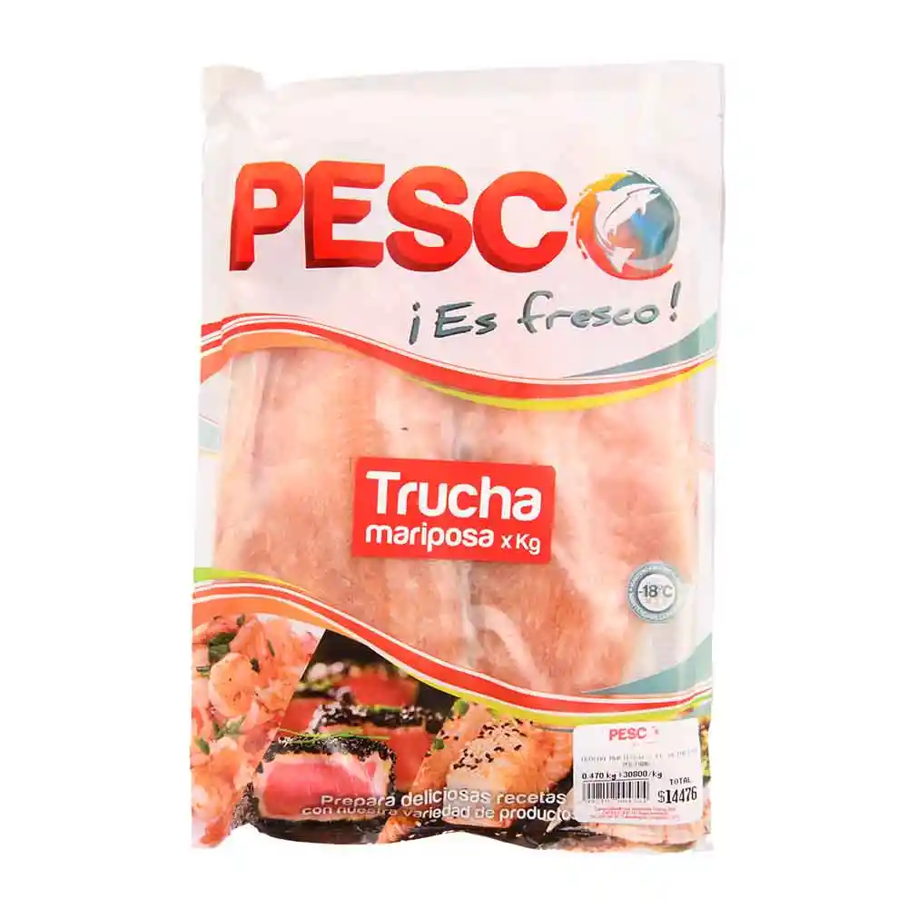 Pez Trucha Pesco Mariposa X Kg