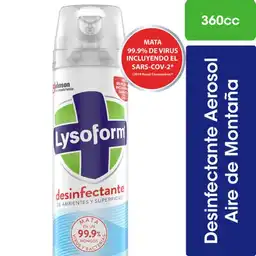 Desinfectante Ambientes y Superficies Lysoform Aire de Montaña 360 cc