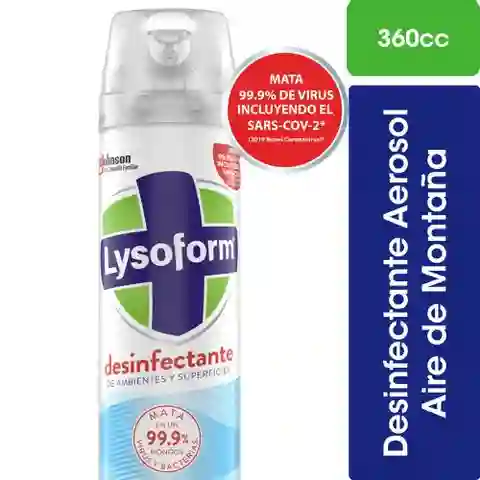 Desinfectante Ambientes y Superficies Lysoform Aire de Montaña 360 cc