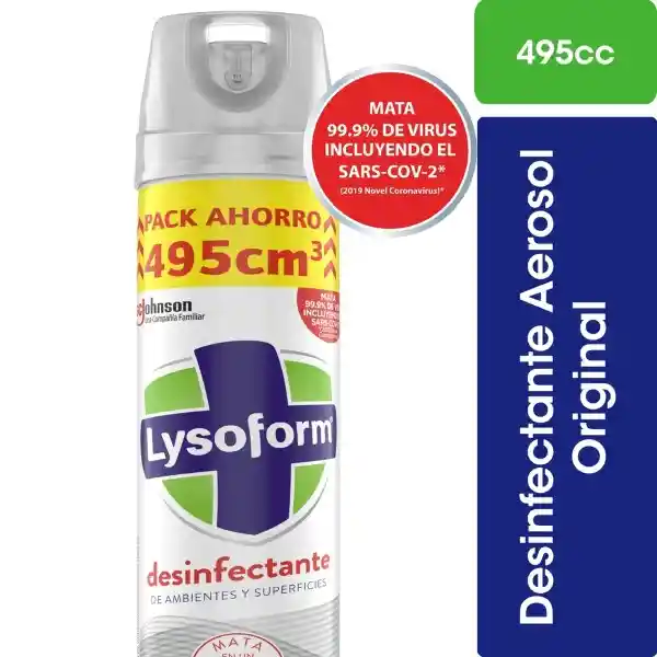 Desinfectante de Ambientes y Elimina Olores Lysoform Original 495ml