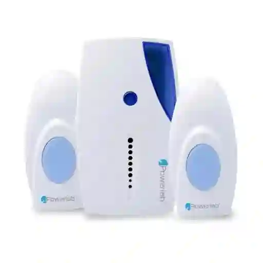 Powerlab Timbre Doble Inalámbrico Blanco/Azul 7069