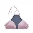 Bikini Estilo Sostén Con Transparencia Rosado Talla XL Samia