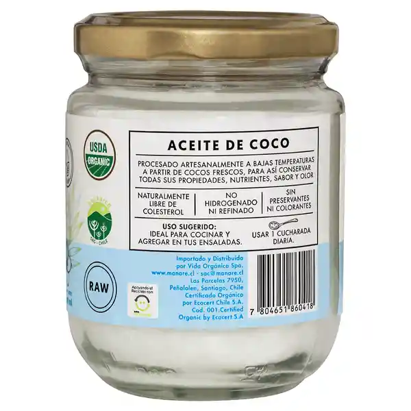 Manare Aceite de Coco Orgánico