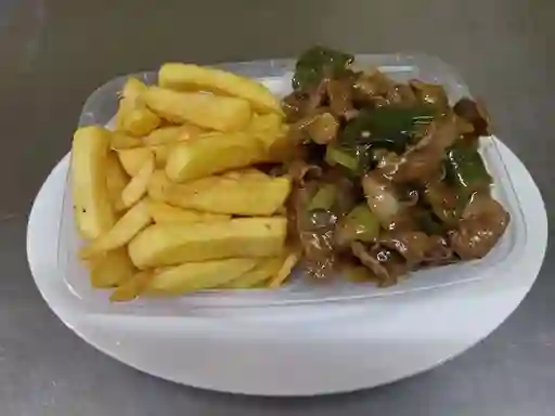 Carne mongoliana con papa