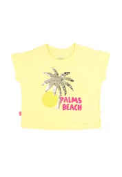 Polera Hombro Caído Holiday Girls Amarillo Talla 08 - 290