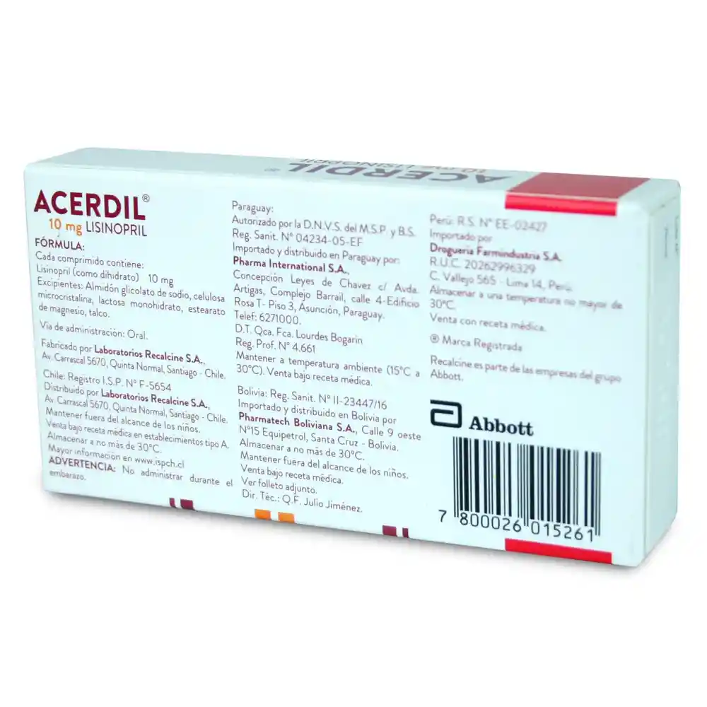 Acerdil 10 mg Comprimidos