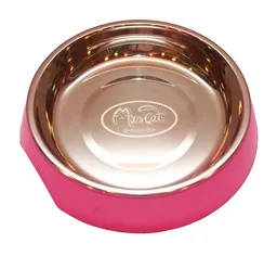 Mascan Plato Gato Redondo Fucsia